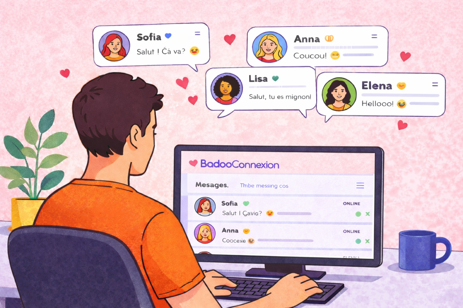 Conversation sur BadooConnexion
